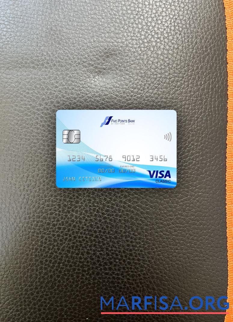 Downloadable USA Nebraska Five Points Bank visa classic card photolook front sample